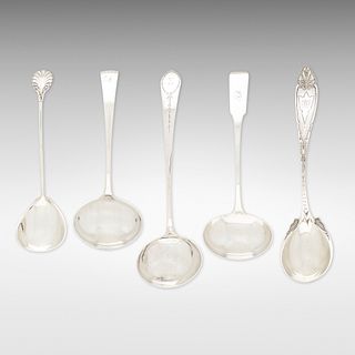 American, collection of seventeen ladles