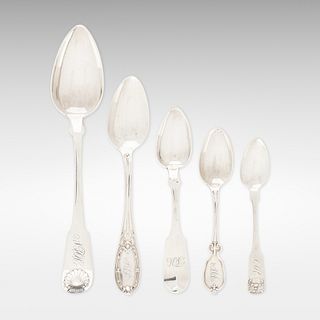 American, Large collection of flatware