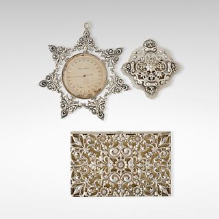 George W. Shiebler & Co., collection of three desk accessories