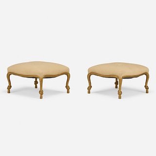 19th Century, stools, pair