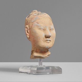 Chinese, Han Dynasty head of a soldier