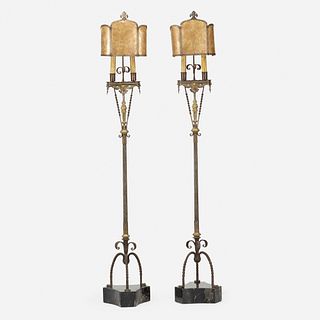 Oscar Bach, floor lamps, pair