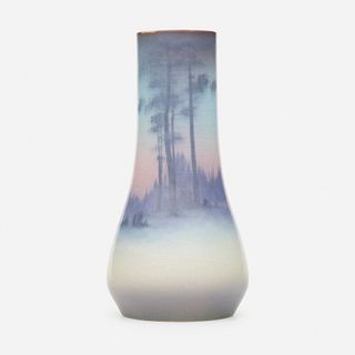 Lenore Asbury for Rookwood Pottery, Scenic Vellum vase