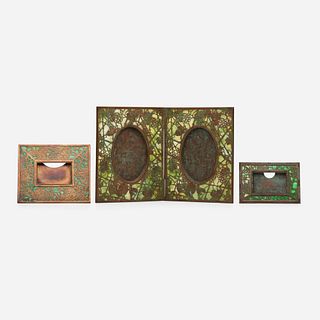 Tiffany Studios, Grapevine frames, collection of three