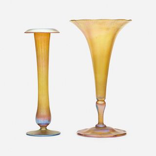 Tiffany Studios, vases, set of two