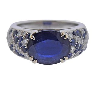 Mauboussin 18k Gold Sapphire Ring 