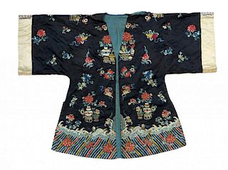 Embroidered Silk Chinese Robe