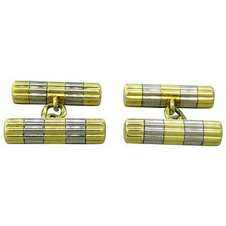 Tiffany &amp; Co 18k White and Gold Cufflinks