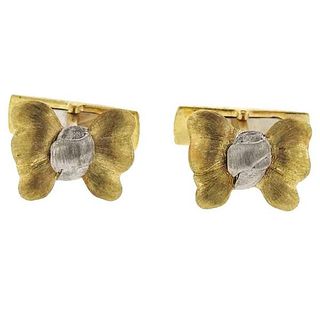 Buccellati 18k Two Color Gold Bow Cufflinks
