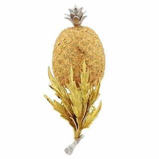 Buccellati Multicolor 18k Gold Pineapple Brooch Pin