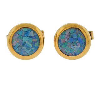 H. Stern 18K Gold Opal Cufflinks