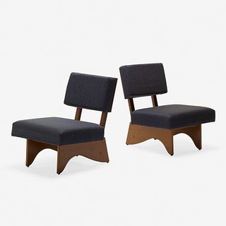 Andre Sornay, lounge chairs, pair