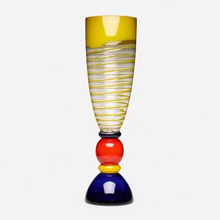 In the manner of Ettore Sottsass, Tall totemic vase