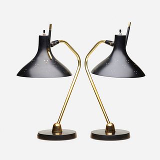 Lightolier, table lamps, pair