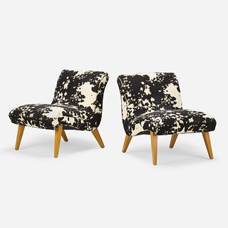 Jens Risom, side chairs, pair