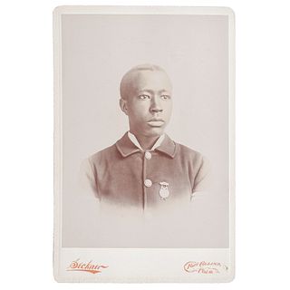 Cabinet Card Vignette of CSU's First African American Graduate and US Army Second Lieutenant Grafton Norman, Fort Collins, Colorado, circa 1896