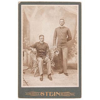 Cabinet Card of 2 Buffalo Soldiers by Stein, San Antonio, Texas, circa 1898
