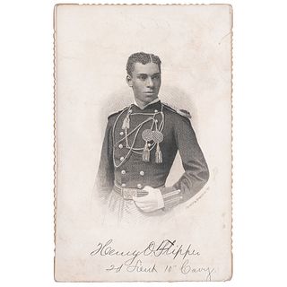 Henry O. Flipper Engraved Cabinet Card with Inscription by William S. Scarborough, circa 1899