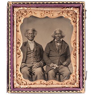 Two Elderly African American Gentlemen Tintype, circa 1880