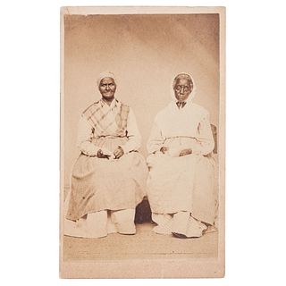 Dual Portrait of African American Women, CDV, West Chester, Pennsylvania, circa 1868
