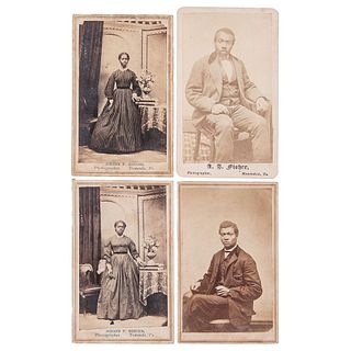 11 CDVs of an African American Family, Pennsylvania and New York