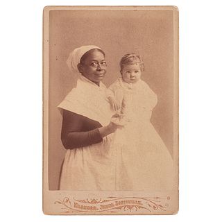 African American Nanny with White Child Cabinet Card, Louisville, Kentucky, circa 1880