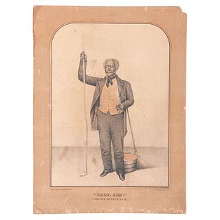 "Prof. Jim" Janitor of Trinity Coll., Lithograph, circa 1848