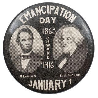 Emancipation Day Pinback, 1916