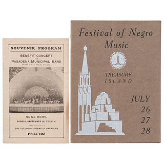 Festival of Negro Music Program, San Francisco, 1940, Plus