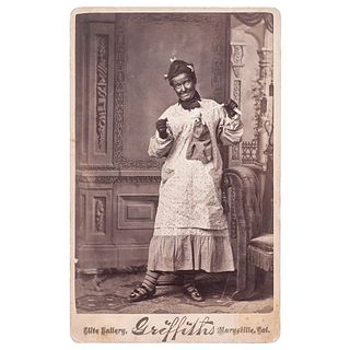 Cabinet Card of a Blackface Performer, Marysville, California, circa 1885
