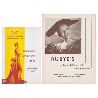 African American Fashion Show Programs, Los Angeles, 1954-1955