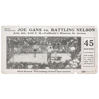 Gans vs. Nelson Advertising Card, 1908