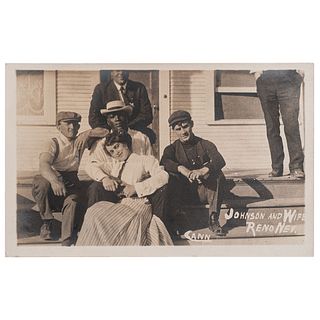 Johnson and Wife Reno Nev., Real Photo Postcard, 1910