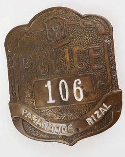 Rare Antique PHILIPPINES Police Badge