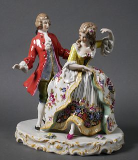 Capodimonte Porcelain Colonial Figural Group