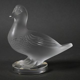 LALIQUE GIDEON CANARD Crystal Duck 