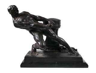 Henri Bargas French Bronze Art Deco Sculpture