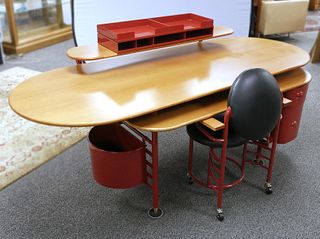 SC Johnson Wax Desk & Chair Frank Lloyd Wright 