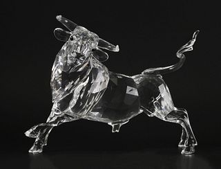 Swarovski Crystal Clear BULL Sculpture Figurine
