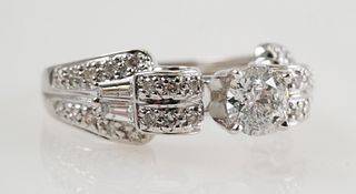Lady's 14K White Gold & DIAMOND Ring 