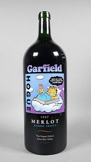 Garfield Wine Bottle Magnum, Rare 1997 Merlot