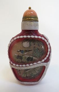 Peking Glass Reverse Painted Snuff