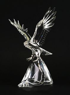 Swarovski Crystal Clear EAGLE Sculpture Figurine