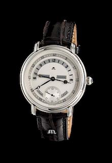 A Stainless Steel Masterpiece Jour et Nuit Indicator Wristwatch, Maurice Lacroix,