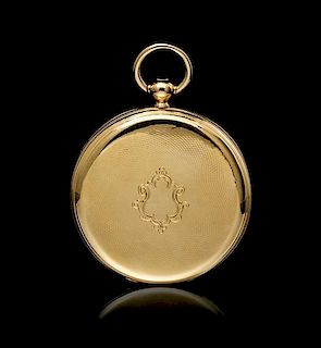 * An 18 Karat Yellow Gold Key Wound Hunter Case Pocket Watch, Vacheron & Constantin,