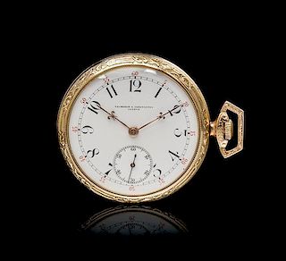 A Gold Filled Open Face Pocket Watch, Vacheron & Constantin,