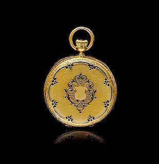 An 18 Karat Yellow Gold Open Face Pocket Watch, Patek Philippe for A.H. Rodanet & Cie.,