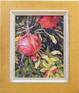 GAIL PIDDUCK, Untitled (Pomegranates), Oil on panel