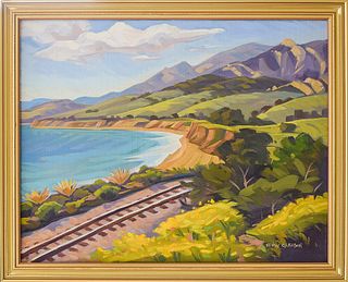 KEVIN GLEASON, "North of Tajiguas - Gaviota Coast," Oil on canvas