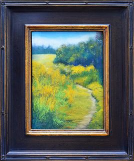 VIRGINIA KAMHI, "Mountain Meadow," Pastel on paper
